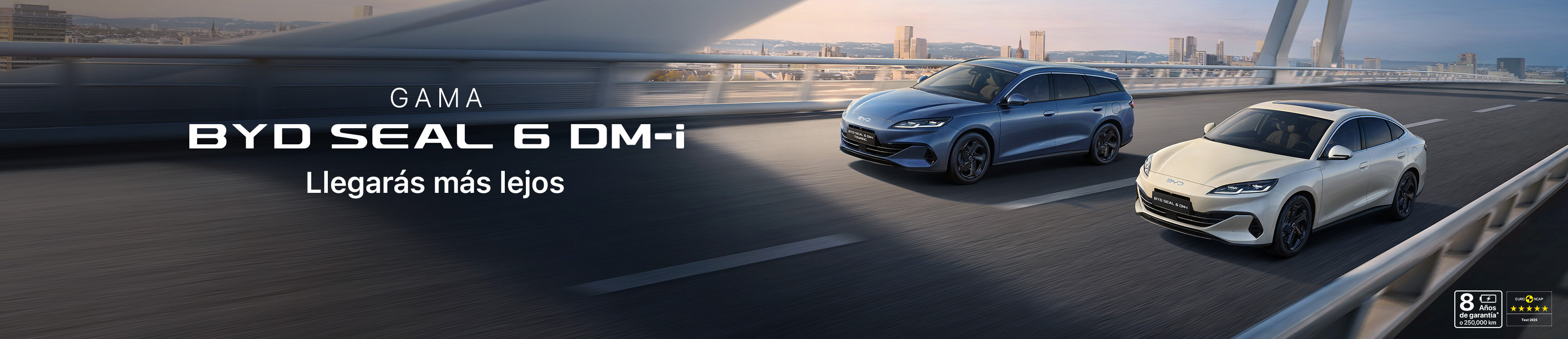 Gama BYD Seal 6 DM-i Sedan y Touring con texto llegarás más lejos que nadie